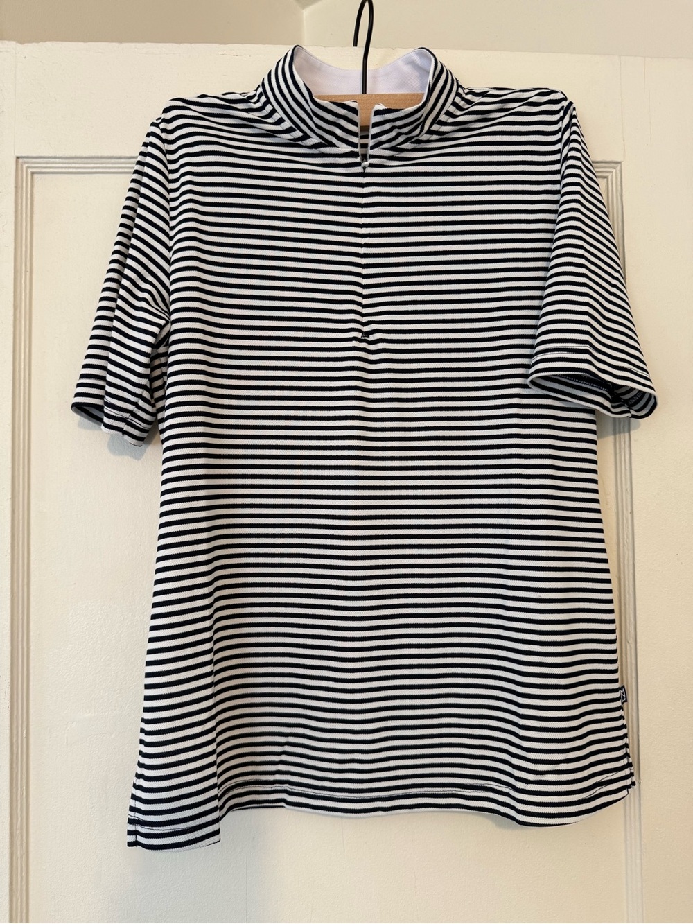 Cutter & Buck Navy and White Striped Polo Shirt - Picture 2 of 4